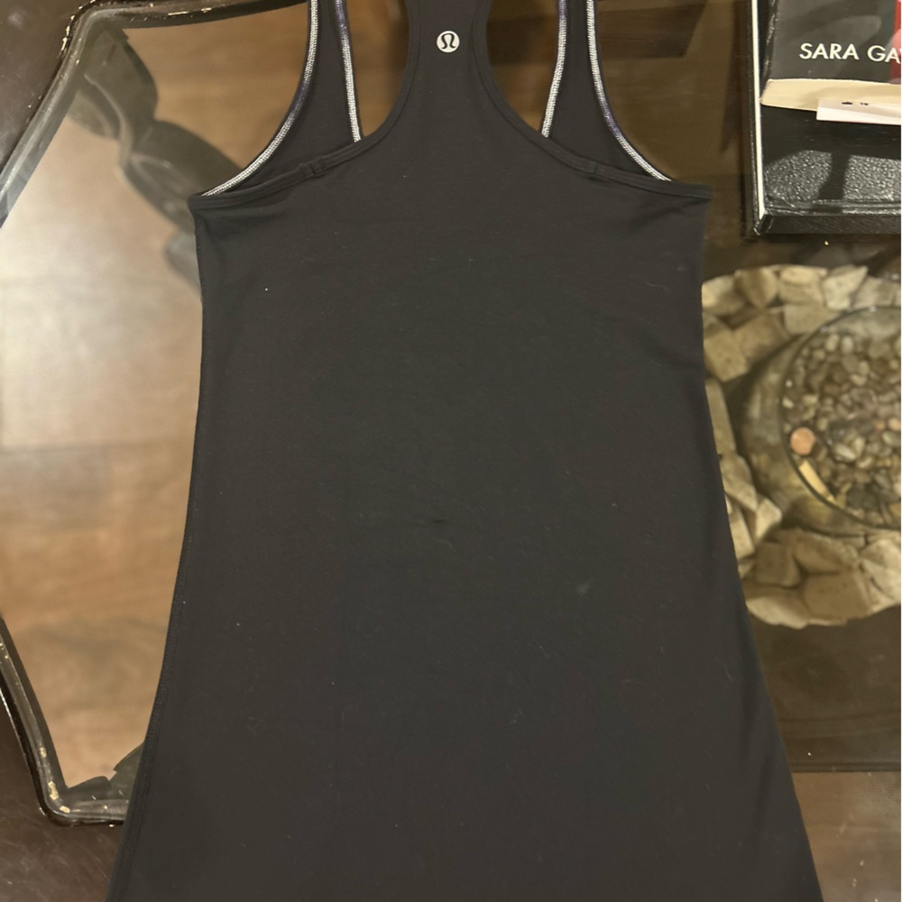Lululemon Black Racer Back Waist length tank top
